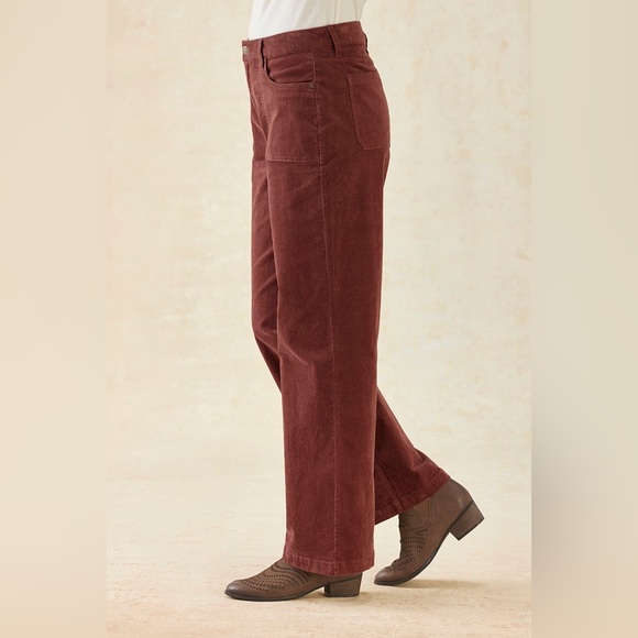 Women's Brown Corduroy Pants - Picture 4 of 9